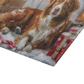 Nova Scotia Eend Toller Hond Kerstfeest Snijplank (Hoek)