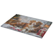 Nova Scotia Eend Toller Hond Kerstfeest Snijplank (Hoek)