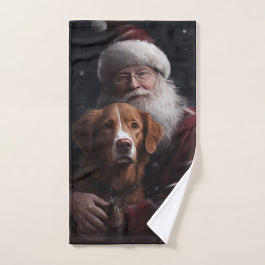 Nova Scotia Eend Toller Met Sinterklaas Feestelijk Bad Handdoek (Handdoek)