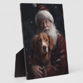 Nova Scotia Eend Toller Met Sinterklaas Feestelijk Fotoplaat (Zijkant)