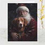 Nova Scotia Eend Toller Met Sinterklaas Feestelijk Kaart (Gele Bloem)