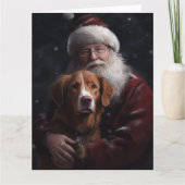 Nova Scotia Eend Toller Met Sinterklaas Feestelijk Kaart (Voorkant)
