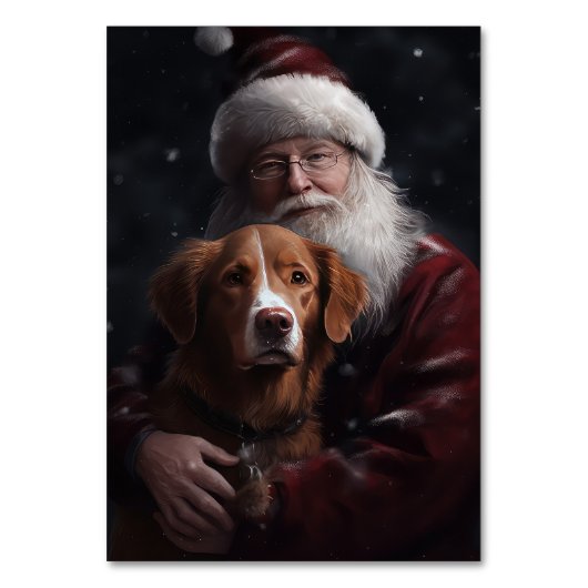 Nova Scotia Eend Toller Met Sinterklaas Feestelijk Kaart (Voorkant)