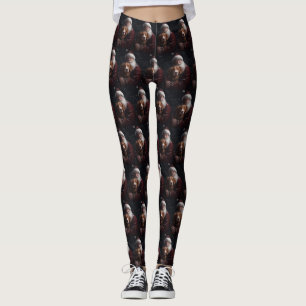 Nova Scotia Eend Toller Met Sinterklaas Feestelijk Leggings