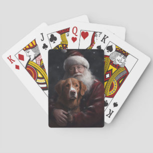 Nova Scotia Eend Toller Met Sinterklaas Feestelijk Pokerkaarten