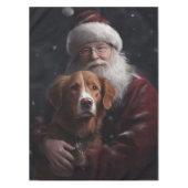 Nova Scotia Eend Toller Met Sinterklaas Feestelijk Tafelkleed (Voorkant)