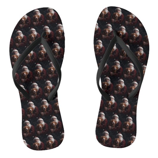 Nova Scotia Eend Toller Met Sinterklaas Feestelijk Teenslippers (Voetbed)