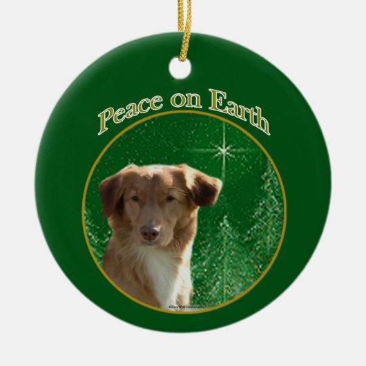 Nova Scotia Eend Tolling Retriever Peace Keramisch Ornament (Voorkant)