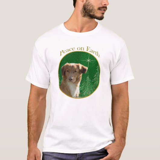 Nova Scotia Eend Tolling Retriever Peace T-shirt (Voorkant)