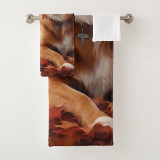 Nova Scotia eendendrager in de herfst laat Herfst Bad Handdoek (Insitu)