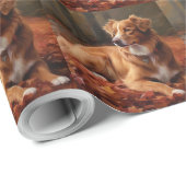 Nova Scotia eendendrager in de herfst laat Herfst Cadeaupapier (Rol Hoek)