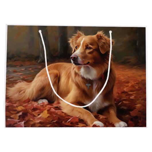 Nova Scotia eendendrager in de herfst laat Herfst Groot Cadeauzakje (Achterkant)