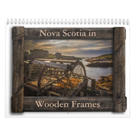 Nova Scotia in Wooden Lijsten Kalender (Hoes)