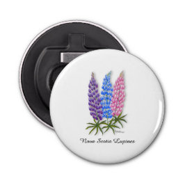 Nova Scotia Lupines Button Flesopener