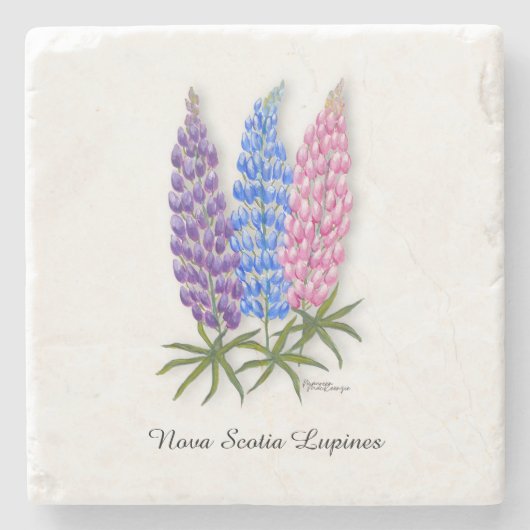 Nova Scotia Lupines Stenen Onderzetter (Voorkant)