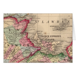 Nova Scotia, New Brunswick, Map van Mitchell