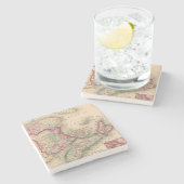 Nova Scotia, New Brunswick, Map van Mitchell Stenen Onderzetter (Zijkant)