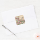 Nova Scotia, New Brunswick, Map van Mitchell Vierkante Sticker (Envelop)