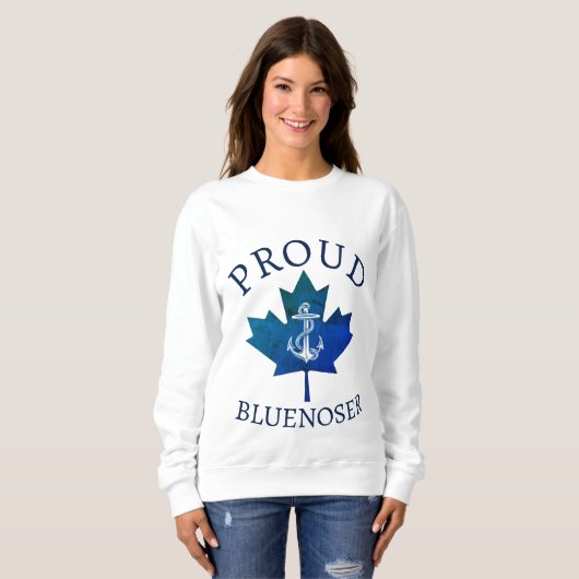 Nova Scotia Proud Bluenoser ankerblad Trui (Voorkant volledig)