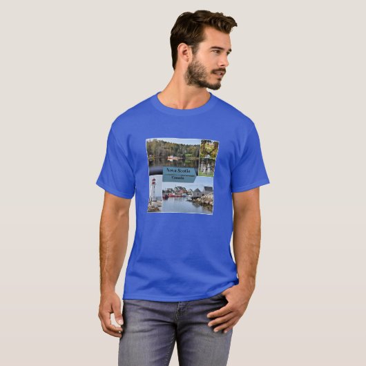 Nova Scotia reisposter, T-shirt (Voorkant volledig)