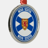 Nova Scotia Round Emblem Metalen Ornament (Rechts)