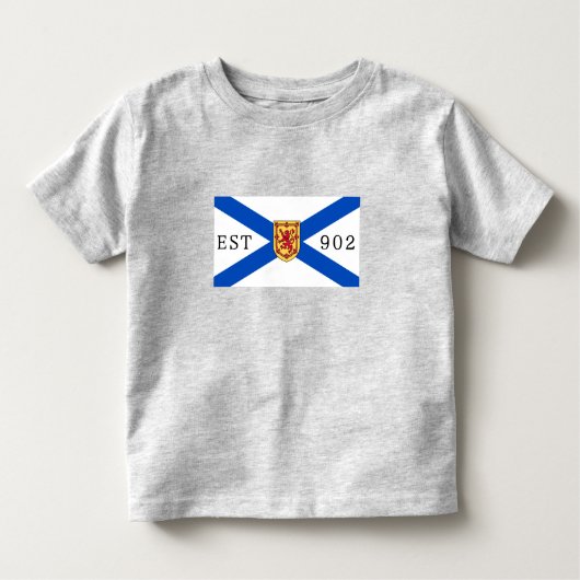 Nova Scotia shirt nova scotia flag 902 Editable (Voorkant)