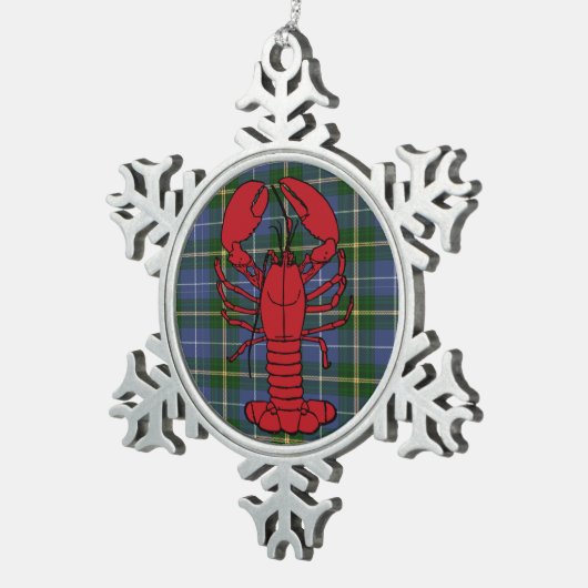 Nova Scotia Tartan kreeft snowflake ornament (Rechts)