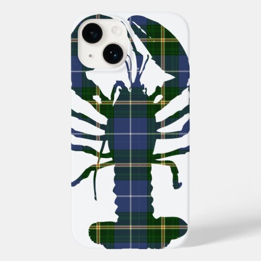 Nova Scotia tartan plaid phone case lobster (Achterkant)