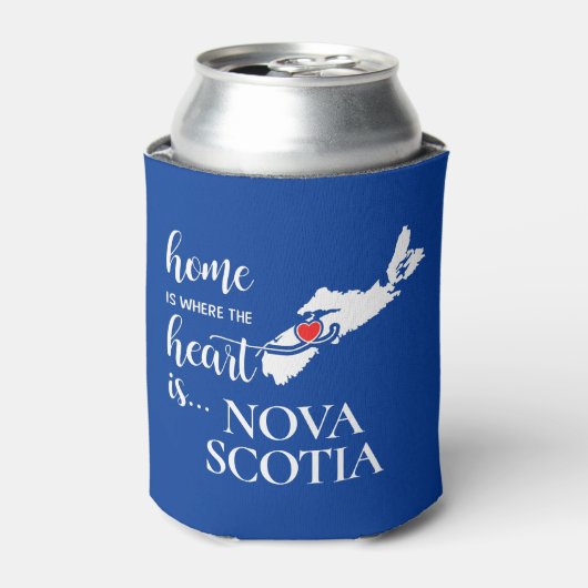 Nova Scotia thuis is waar het hart... Blikjeskoeler (Blikje Voorkant)