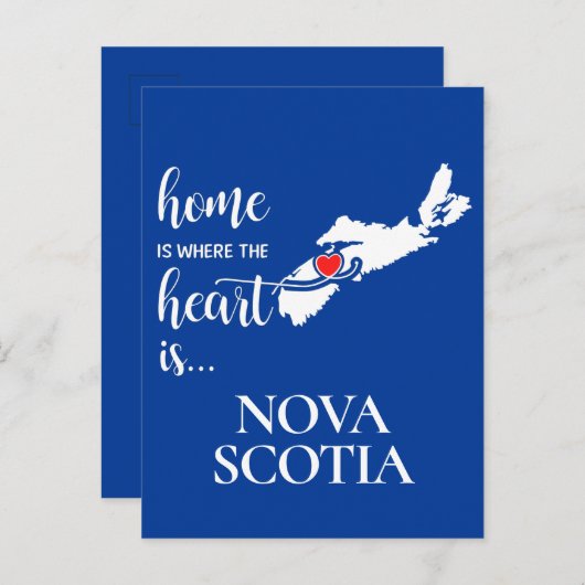 Nova Scotia thuis is waar het hart... Briefkaart (Voorkant / Achterkant)