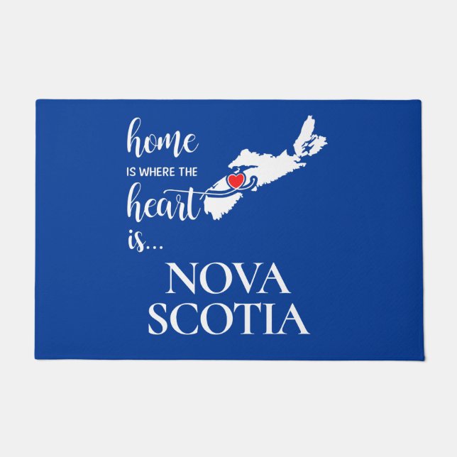 Nova Scotia thuis is waar het hart... Deurmat (Voorkant)