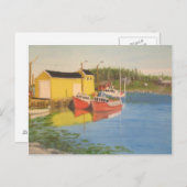 Nova Scotia Vissen Dock Briefkaart (Voorkant / Achterkant)