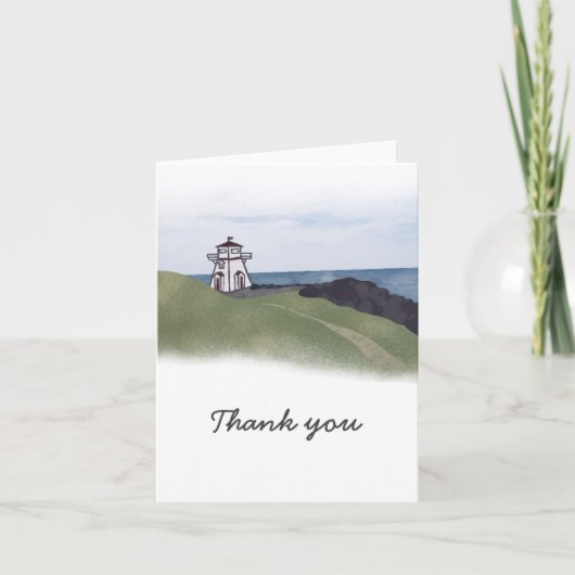 Nova Scotia vuurtoren dank u kaart (Voorkant)