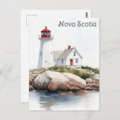 Nova Scotia Vuurtoren van Canada Reizen Briefkaart (Voorkant / Achterkant)