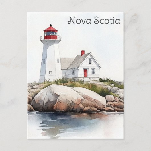 Nova Scotia Vuurtoren van Canada Reizen Briefkaart (Voorkant)
