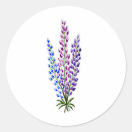 Nova Sotia Lupines Ronde Sticker