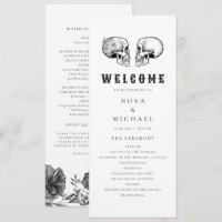 NOVA Til Death Carte du programme de mariage gothi