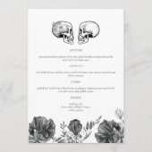 NOVA Til Death Gotische Schedel Bruiloft Menu (Voorkant)