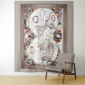 Nova Totius Terrarum Orbis van Henricus Hondius II Wandkleed (In situ)