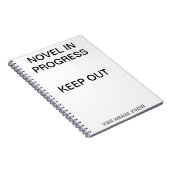 Novel in Progress-White Notitieboek (Rechterzijde)