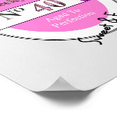 Novelty 40th milestone Birthday Funny Wine Label Poster (Hoek)