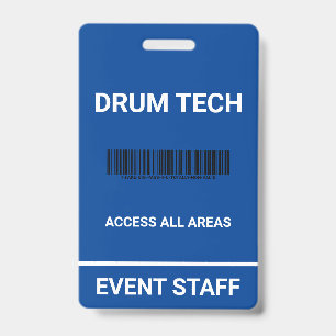 Novelty Back Stage Pass ID Badge