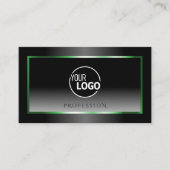 Novelty Black en White Ombre Green Lijst Voeg Logo Visitekaartje (Voorkant)