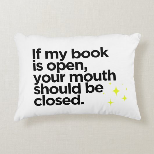 Novelty Book Humor Decoratief Kussen (Voorkant)