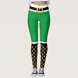 Novelty Green Elf Christmas Speelgoed Soldier Leggings