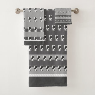Novelty Grey Sokken Bad Handdoek