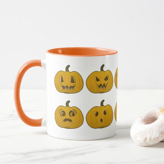 Novelty  Halloween pompoenen Mok (Met donut)