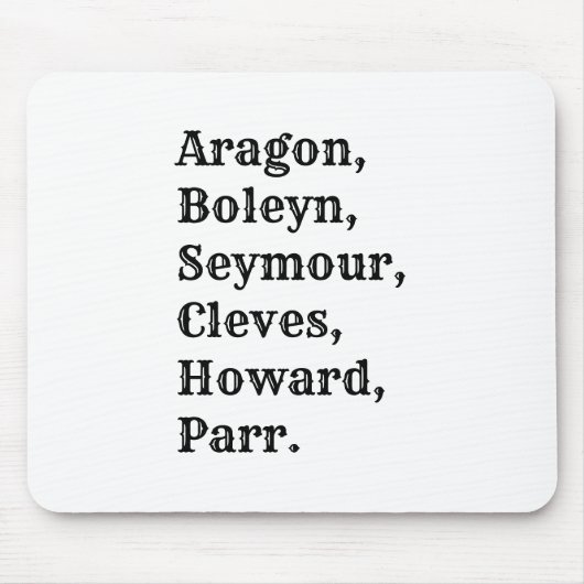 Novelty Henry VIII Six Wives Mouse Mat Muismat (Voorkant)