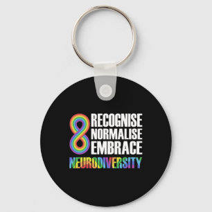 Novelty Neurodiversity Rainbow Infinity Autism Awa Sleutelhanger