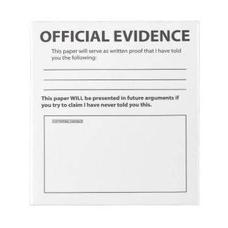 Novelty Official Evidon Funny Notepad Notitieblok